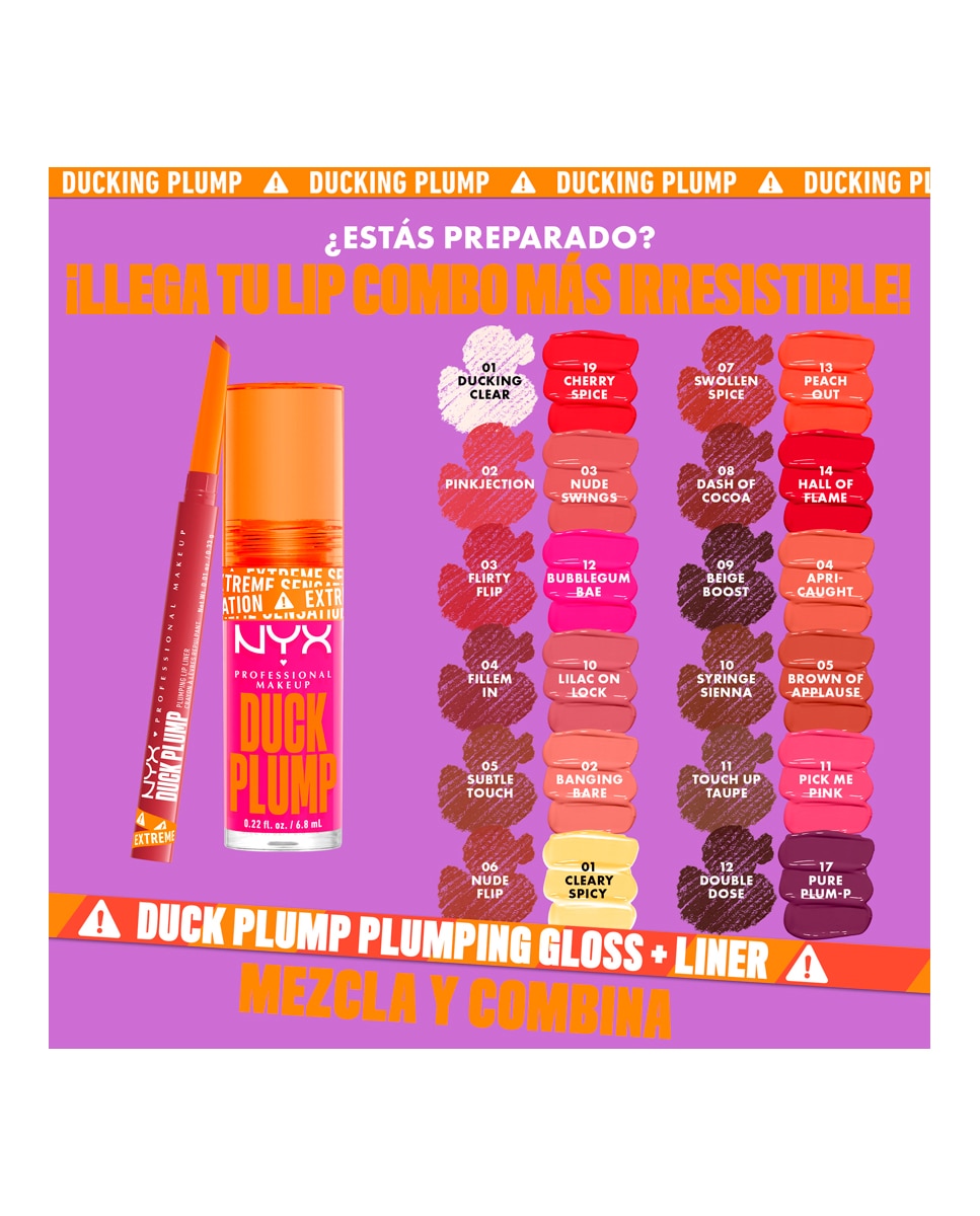 Perfilador De Labios Voluminizador Duck Plump Nyx Professional Makeup - Nude Flip Nude Flip-8