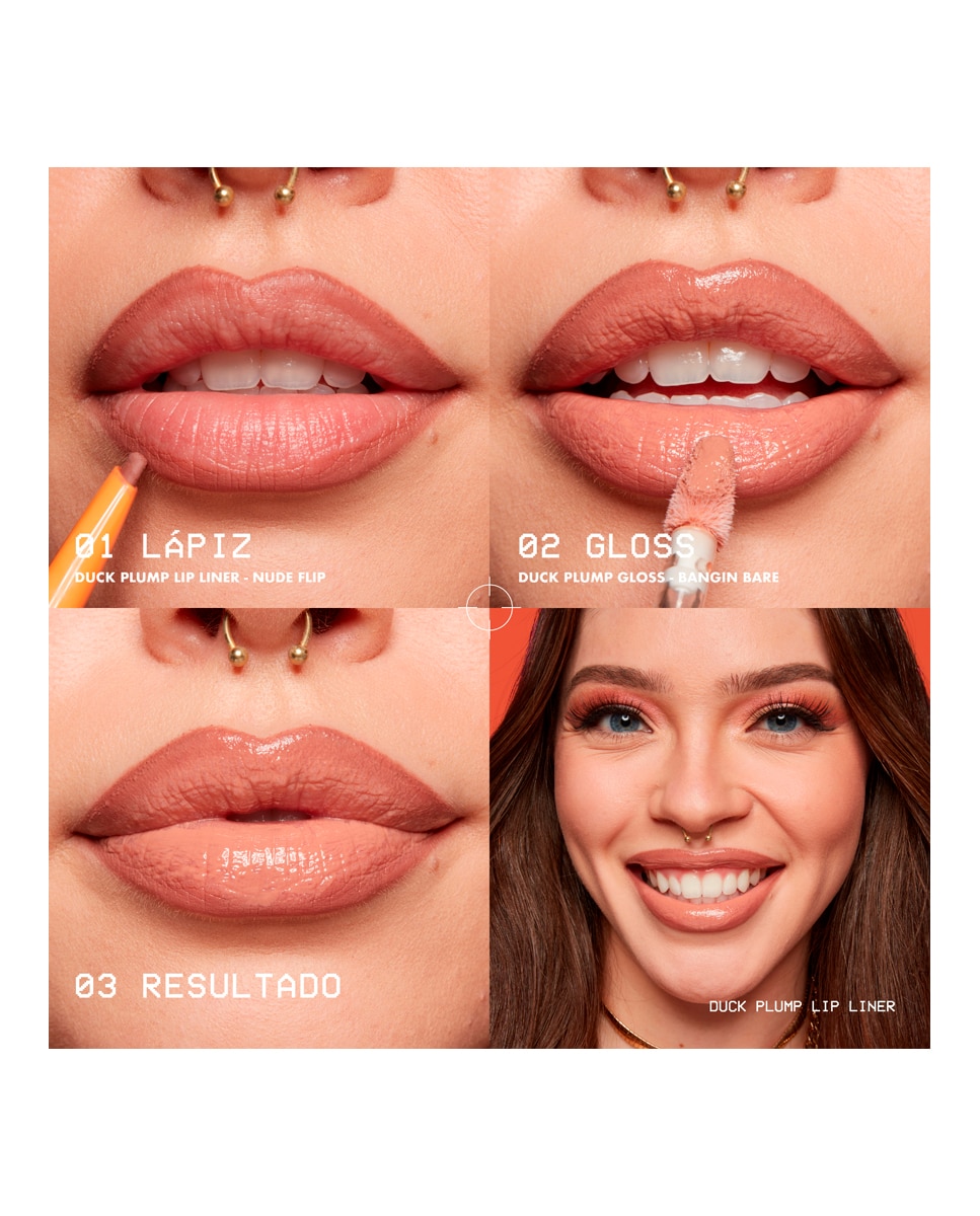 Perfilador De Labios Voluminizador Duck Plump Nyx Professional Makeup - Nude Flip Nude Flip-10