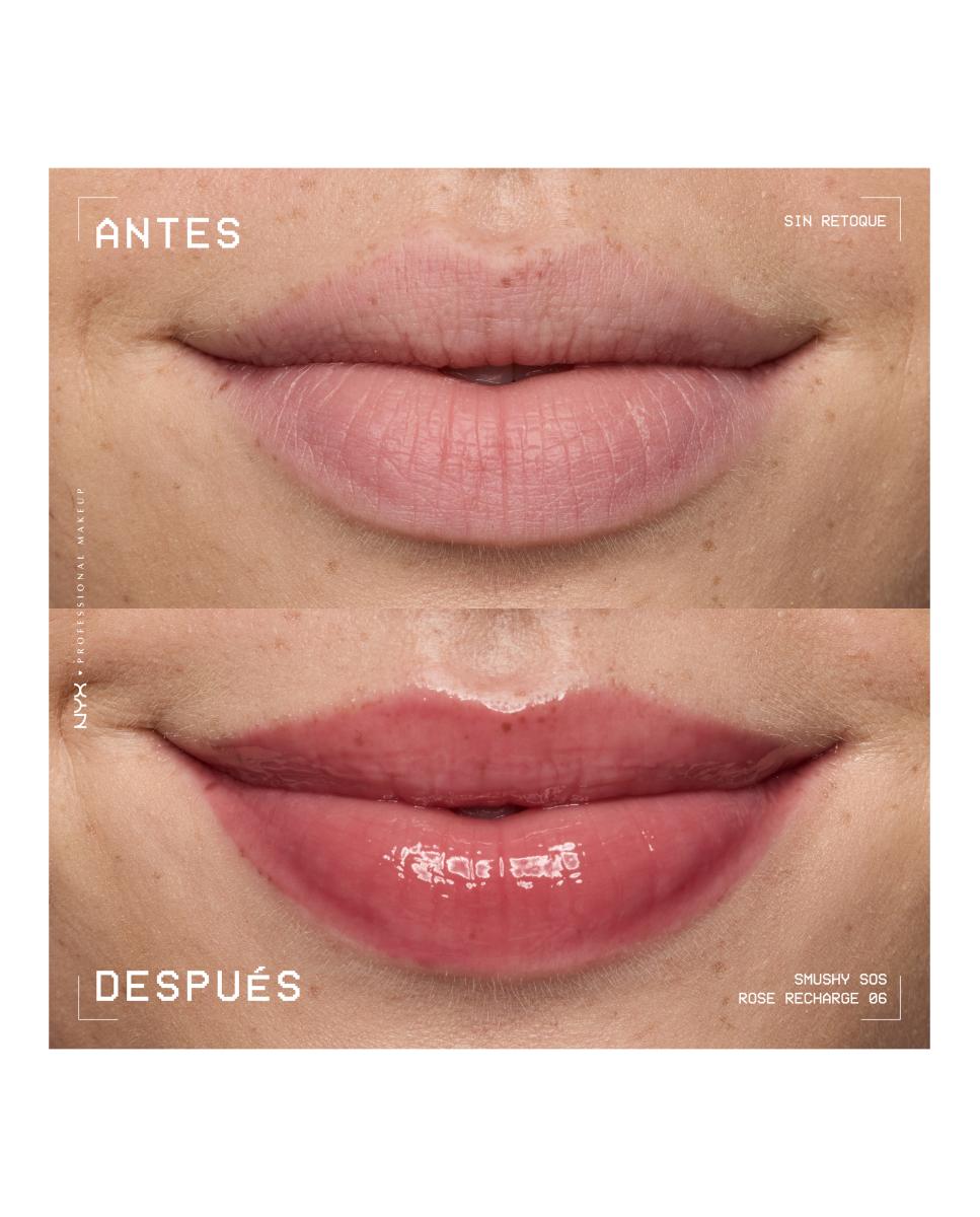 Imagen 10 de Bálsamo labial Smushy SOS NYX Professional Makeup - Rose Recharge 06 Rose Recharge 06