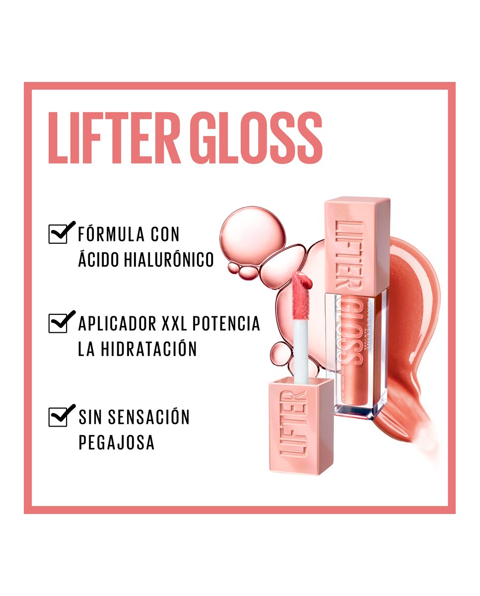 Brillo de labios Lifter Gloss Maybelline New York - 22 Peach Ring 22 Peach Ring-4