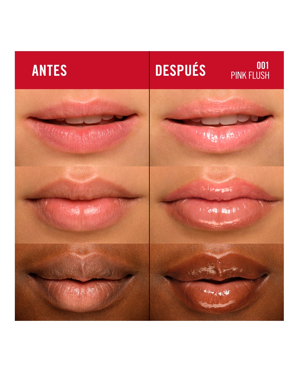 Brillo de Labios London Oh My Gloss! Rimmel London - 001 Pink Flush 4,5 ml 001 Pink Flush-4
