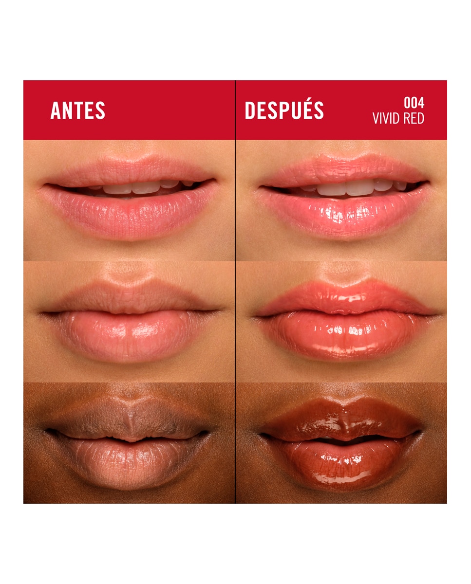 Brillo de Labios London Oh My Gloss! Rimmel London - 004 Vivid Red 4,5 ml 004 Vivid Red-4