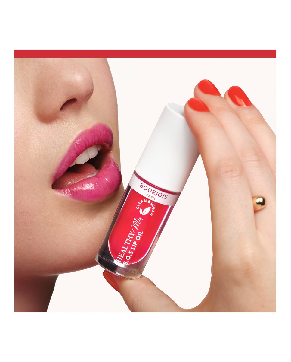 Imagen 8 de Aceite labial Healthy Mix S.O.S Lip oil 4.5 ml Bourjois - 01- Douceur de Rose 4,5 ml 01- Douceur de Rose