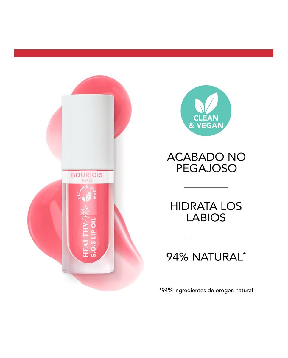 Imagen 5 de Aceite labial Healthy Mix S.O.S Lip oil 4.5 ml Bourjois - 02 - Melon Amour 4,5 ml 02 - Melon Amour