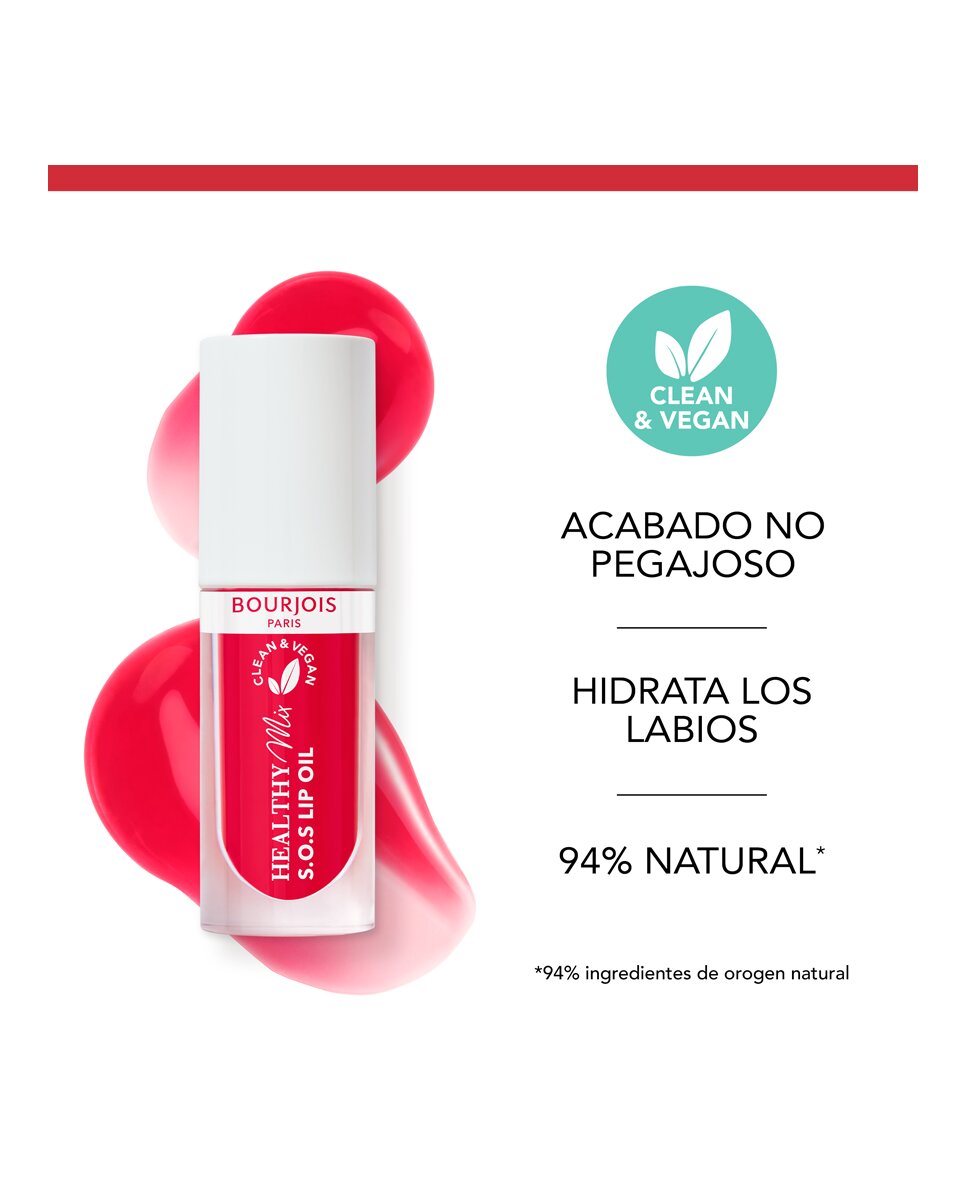 Imagen 5 de Aceite labial Healthy Mix S.O.S Lip oil 4.5 ml Bourjois - 03 - Straw'Bisous 4,5 ml 03 - Straw'Bisous