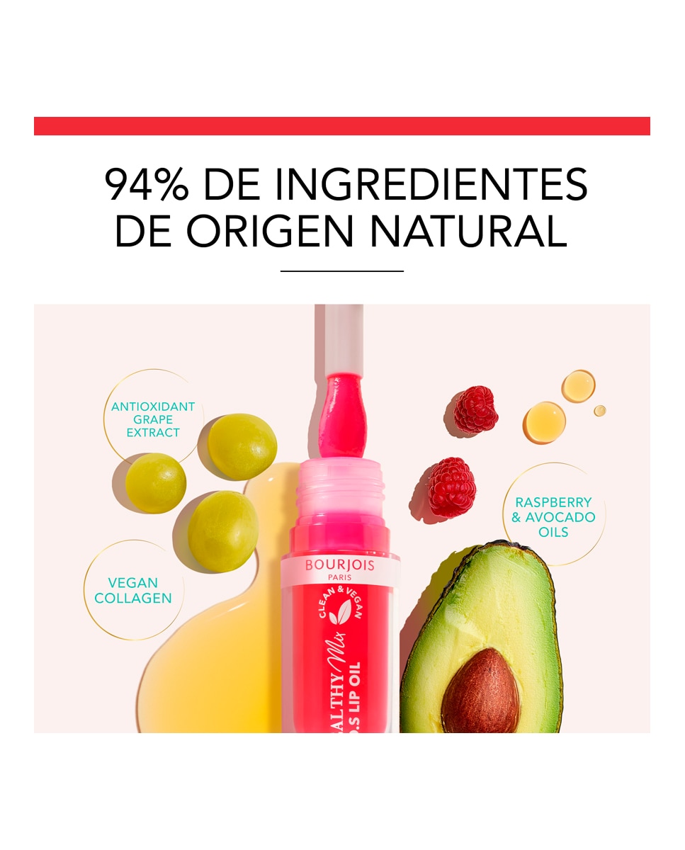 Imagen 6 de Aceite labial Healthy Mix S.O.S Lip oil 4.5 ml Bourjois - 05 - Coeur Cacao 4,5 ml 05 - Coeur Cacao