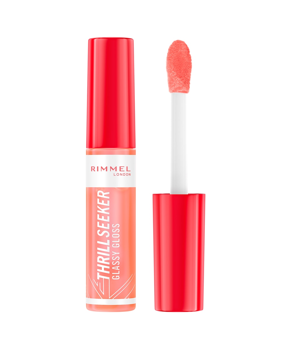 Brillo labial Thrill Seeker Glassy Gloss 10ml Rimmel London - Peachy Vibes 10 ml Peachy Vibes-2