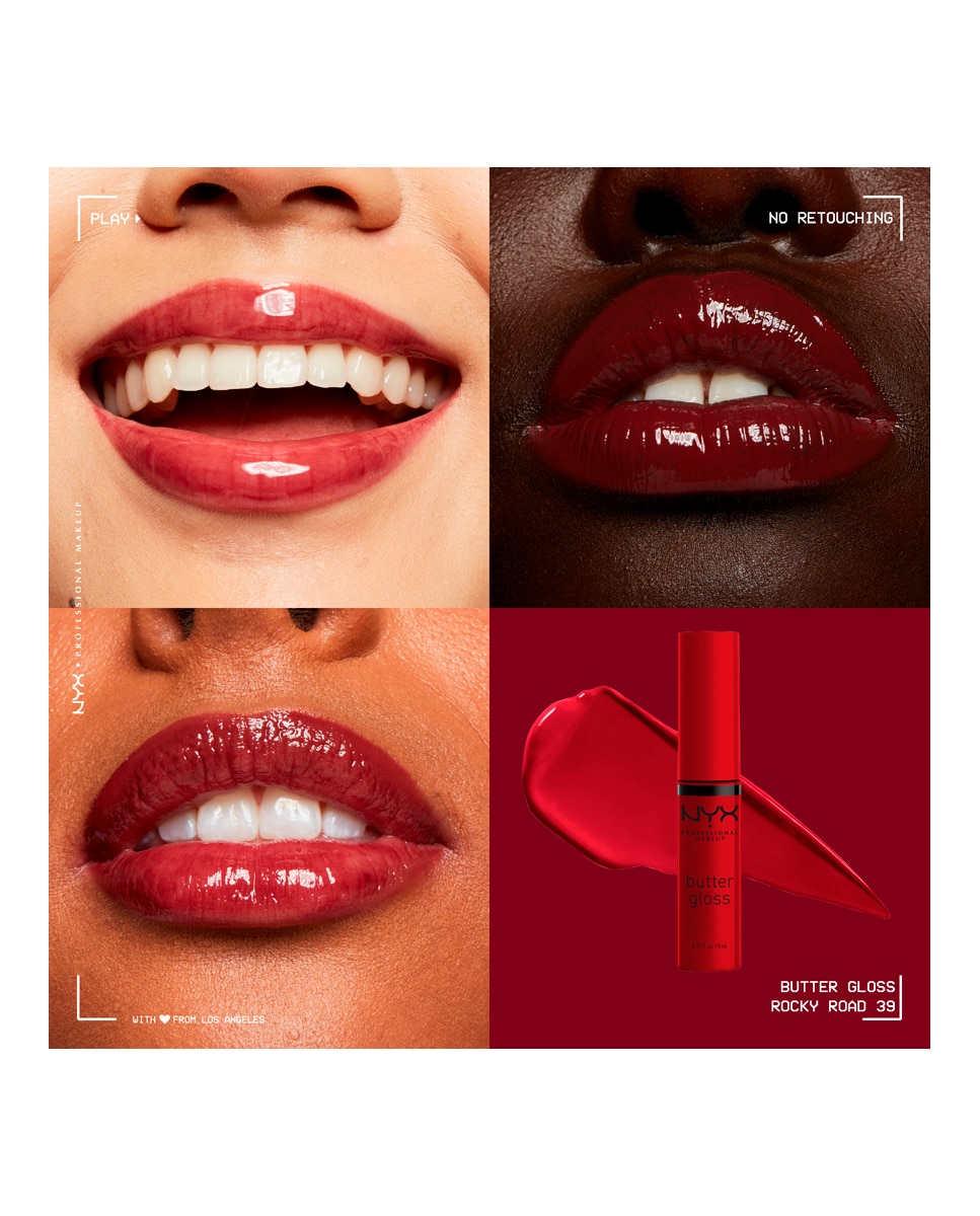 Barra de labios Butter Gloss NYX Professional Makeup - Rocky Road 8 ml Rocky Road-6