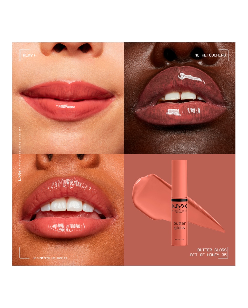 Barra de labios Butter Gloss NYX Professional Makeup - Bit of Honey 8 ml Bit of Honey-6