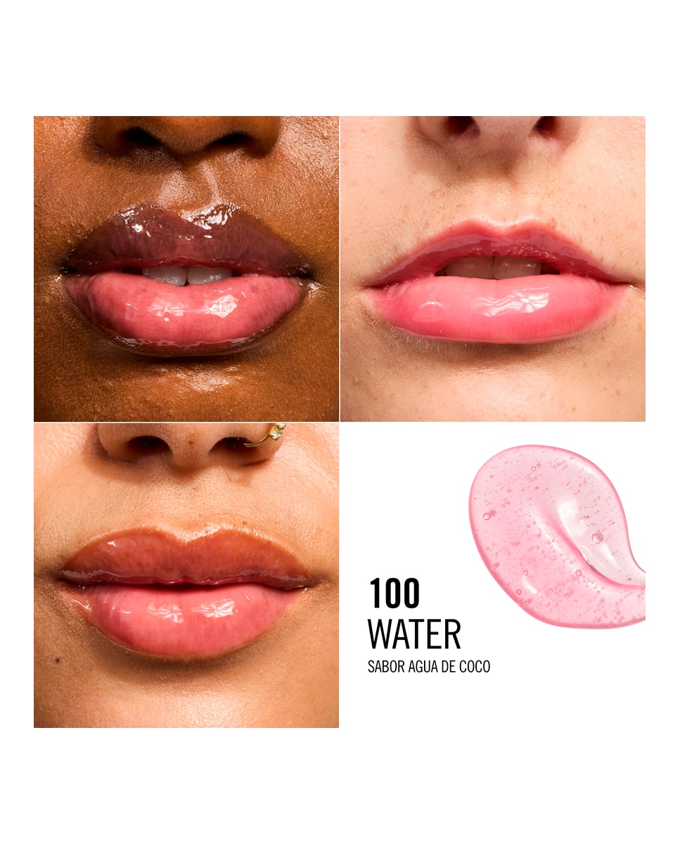 Brillo de labios Rim Maya Jama Glassy Gloss Rimmel London - 100 Water 10 ml 100 Water-5