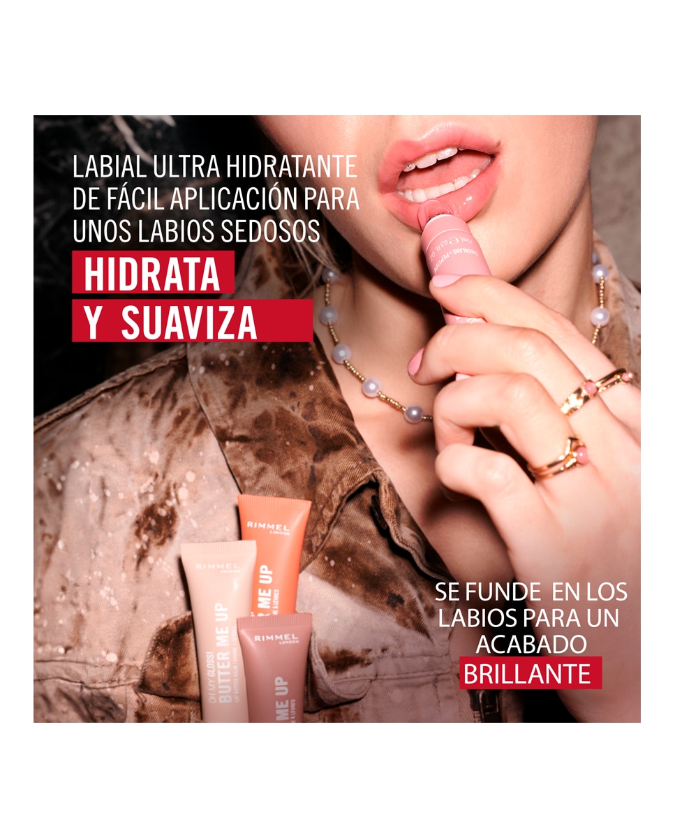 Brillo de Labios Oh My Gloss Butter Me Up Lip Care Rimmel London - 002 Bubble Gum 15 ml 002 Bubble Gum-6