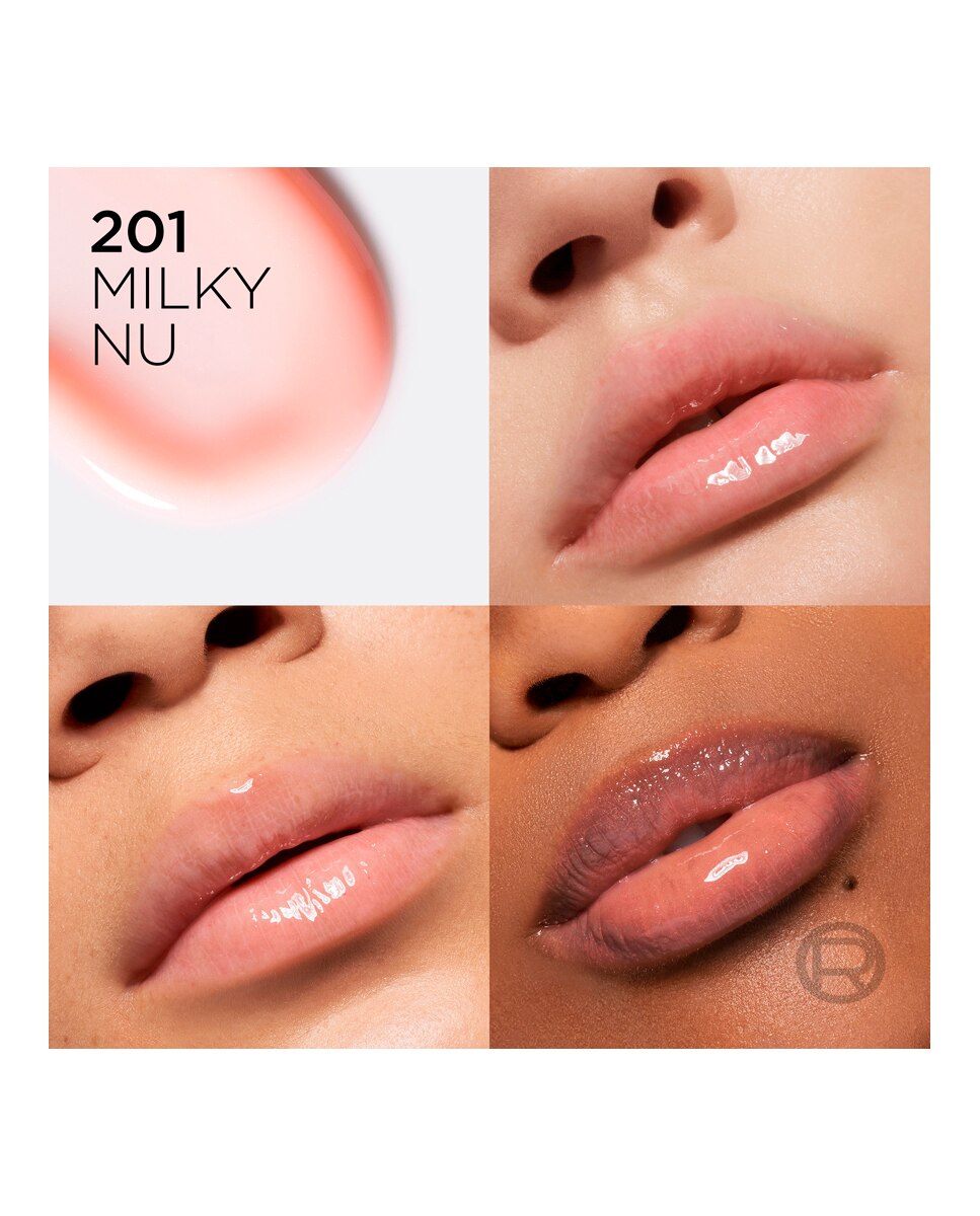 Aceite Labial L'Oreal Cosmetics L'Oreal Paradise Voluminizador Plump Ambition L'Oréal Paris - 201 Milky Nu 5 ml 201 Milky Nu-8