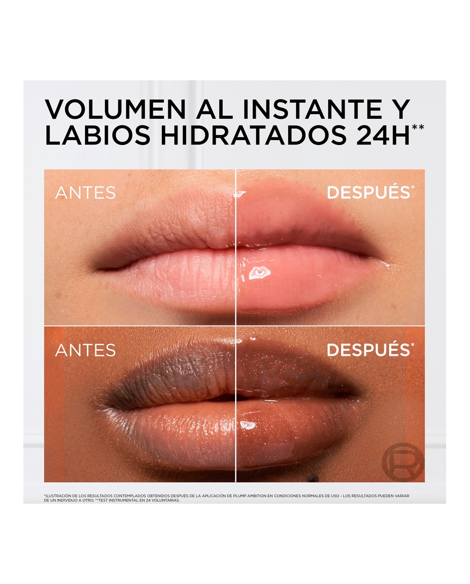 Imagen 5 de Aceite Labial L'Oreal Cosmetics L'Oreal Paradise Voluminizador Plump Ambition L'Oréal Paris - 490 Berry Jolie 5 ml 490 Berry Jolie