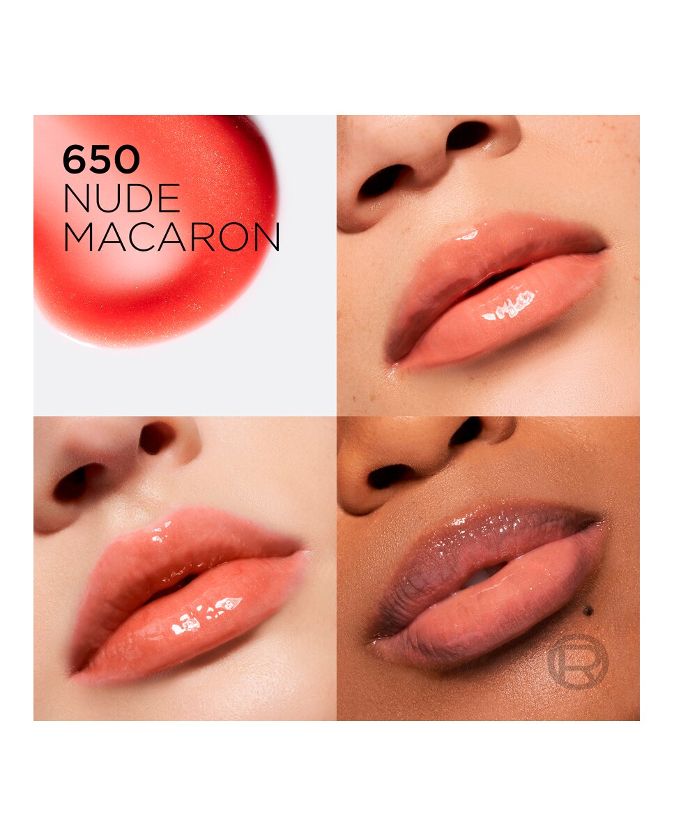 Aceite Labial L'Oreal Cosmetics L'Oreal Paradise Voluminizador Plump Ambition L'Oréal Paris - 650 Nude Macaron 5 ml 650 Nude Macaron-10