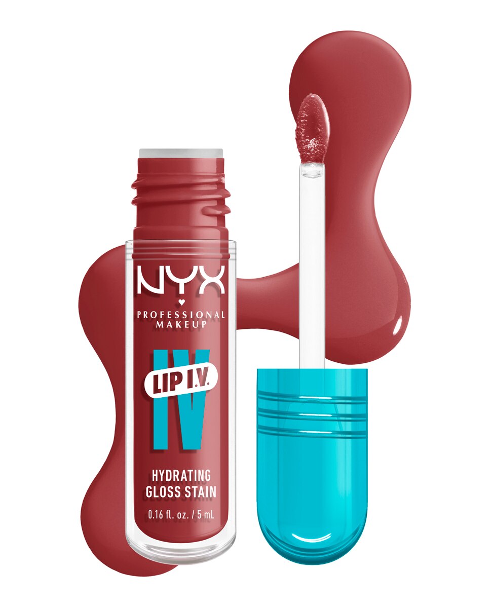 Tinte labial hidratante efecto gloss de Larga Duración con Vitaminas LIP IV Gloss NYX Professional Makeup - Hydra Honey WSLS02 Hydra Honey WSLS02-4
