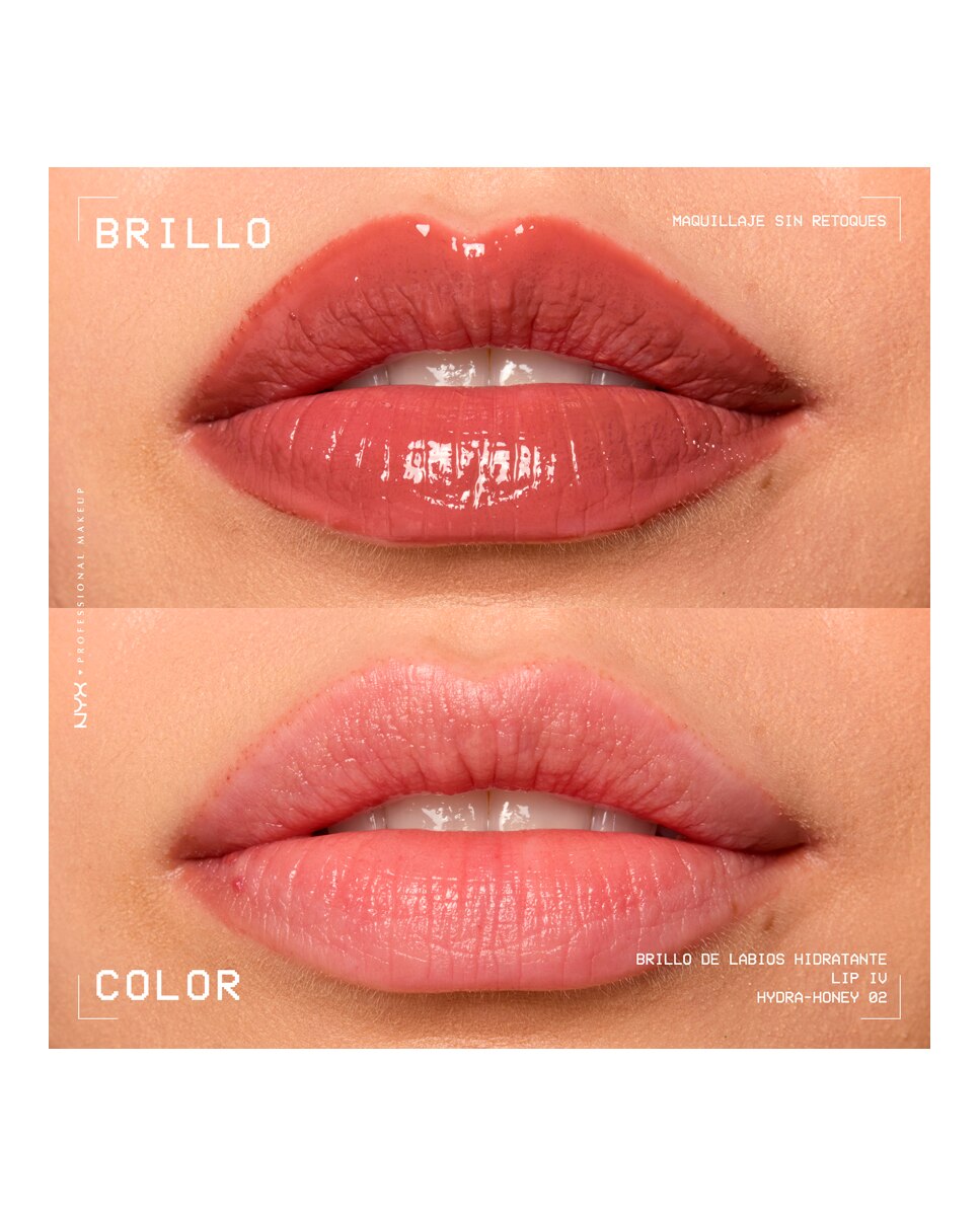 Tinte labial hidratante efecto gloss de Larga Duración con Vitaminas LIP IV Gloss NYX Professional Makeup - Hydra Honey WSLS02 Hydra Honey WSLS02-8