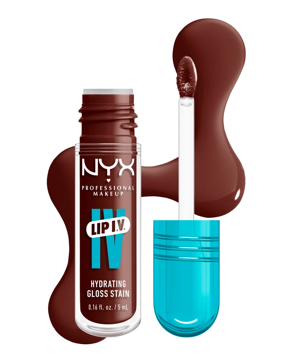 Tinte labial hidratante efecto gloss de Larga Duración con Vitaminas LIP IV Gloss NYX Professional Makeup - Mocha-Me-Wet WSLS05 Mocha-Me-Wet WSLS05-4