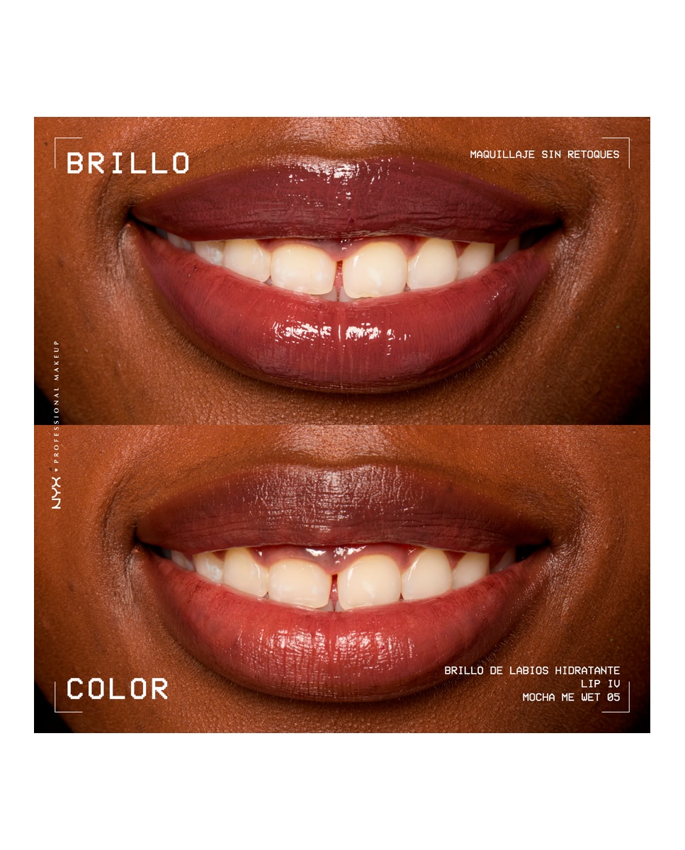 Tinte labial hidratante efecto gloss de Larga Duración con Vitaminas LIP IV Gloss NYX Professional Makeup - Mocha-Me-Wet WSLS05 Mocha-Me-Wet WSLS05-8