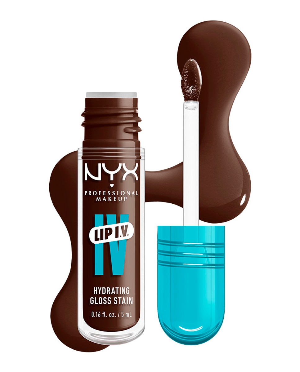 Tinte labial hidratante efecto gloss de Larga Duración con Vitaminas LIP IV Gloss NYX Professional Makeup - Espresso Soak WSLS06 Espresso Soak WSLS06-3