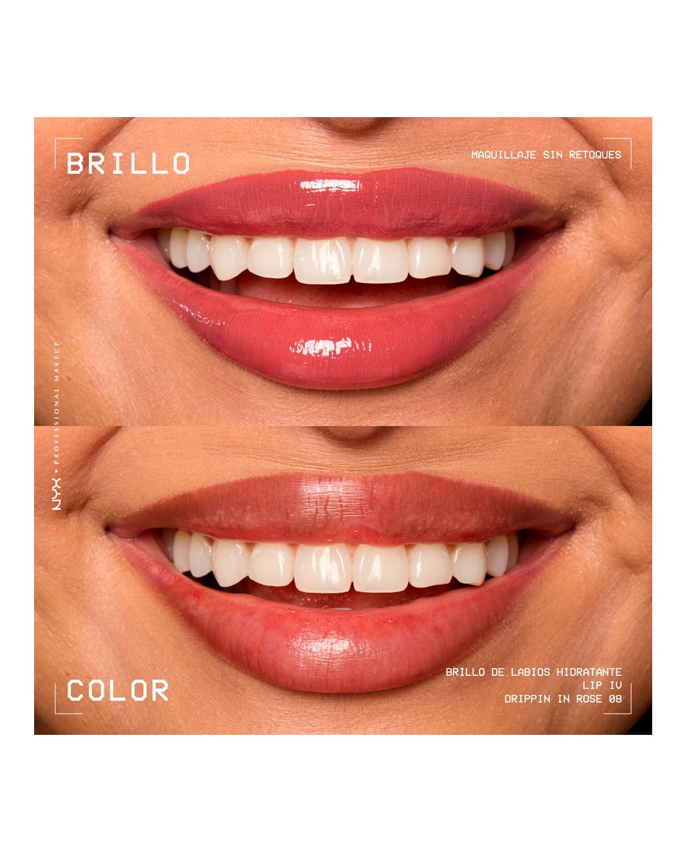 Tinte labial hidratante efecto gloss de Larga Duración con Vitaminas LIP IV Gloss NYX Professional Makeup - Girl Nyxdoor WSLS08 Girl Nyxdoor WSLS08-8