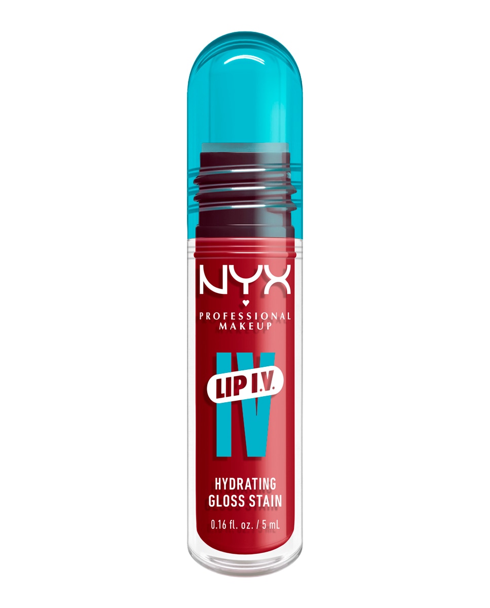 Tinte labial hidratante efecto gloss de Larga Duración con Vitaminas LIP IV Gloss NYX Professional Makeup - Berry Thirsty WSLS10 Berry Thirsty WSLS10-1