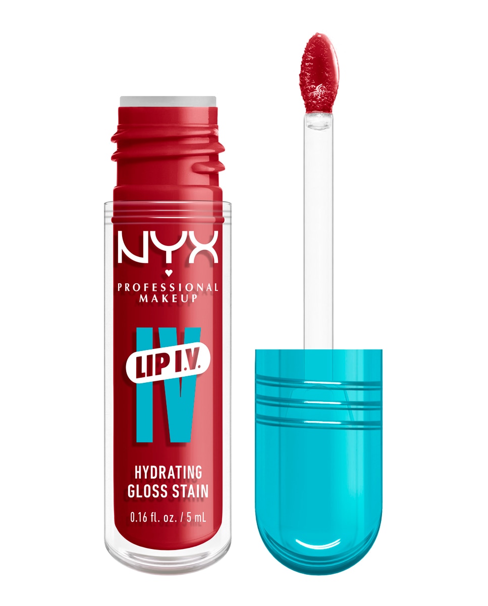 Tinte labial hidratante efecto gloss de Larga Duración con Vitaminas LIP IV Gloss NYX Professional Makeup - Berry Thirsty WSLS10 Berry Thirsty WSLS10-2