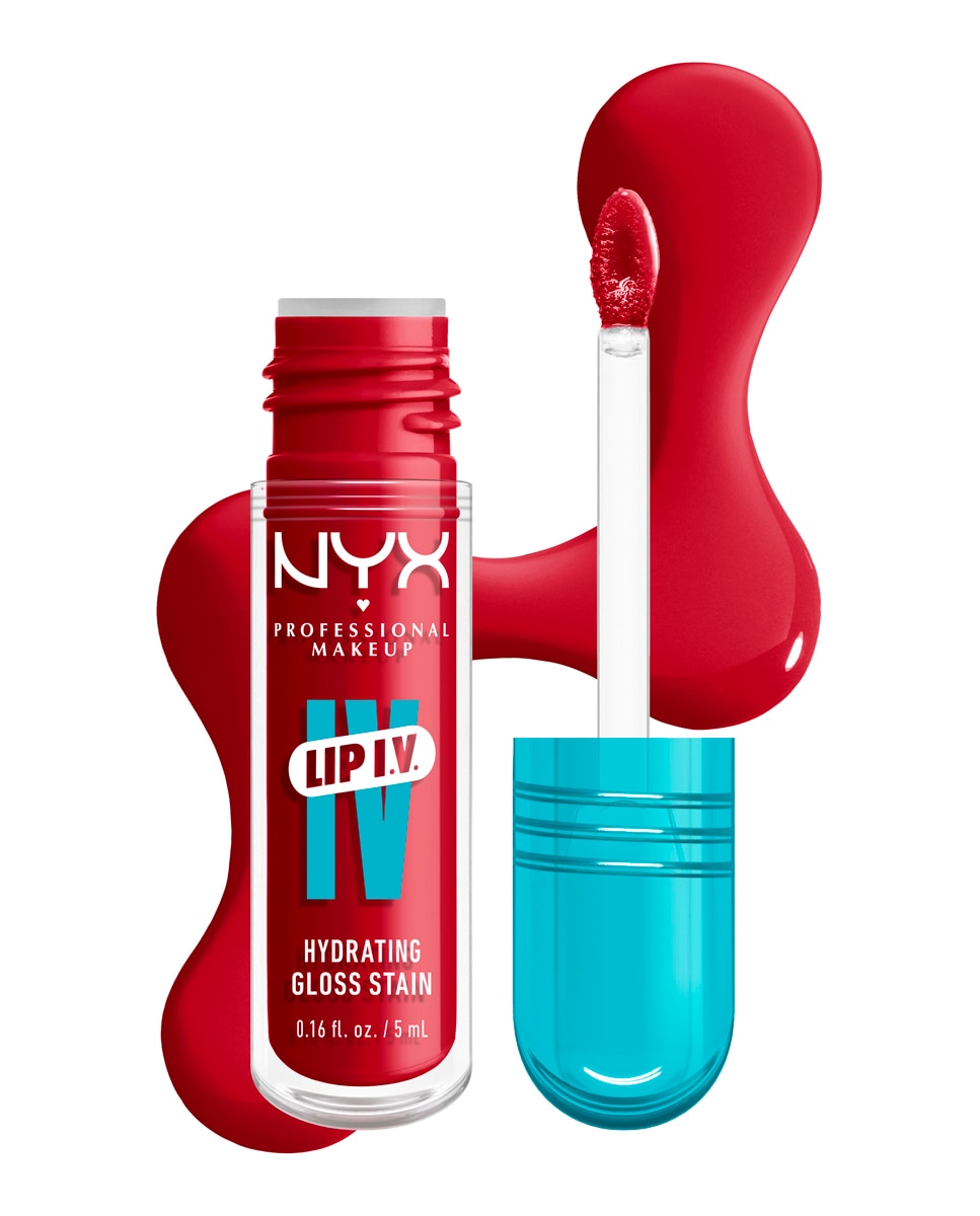 Tinte labial hidratante efecto gloss de Larga Duración con Vitaminas LIP IV Gloss NYX Professional Makeup - Red Set Wet WSLS11 Red Set Wet WSLS11-5