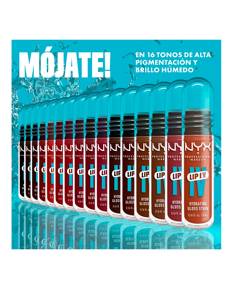 Tinte labial hidratante efecto gloss de Larga Duración con Vitaminas LIP IV Gloss NYX Professional Makeup - Cranberry Splash WSLS13 Cranberry Splash WSLS13-13
