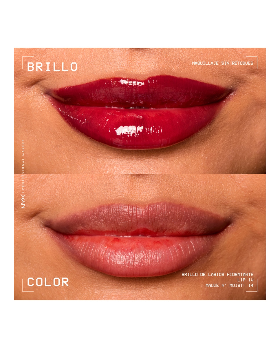 Tinte labial hidratante efecto gloss de Larga Duración con Vitaminas LIP IV Gloss NYX Professional Makeup - Mauve-N-Moist WSLS14 Mauve-N-Moist WSLS14-8