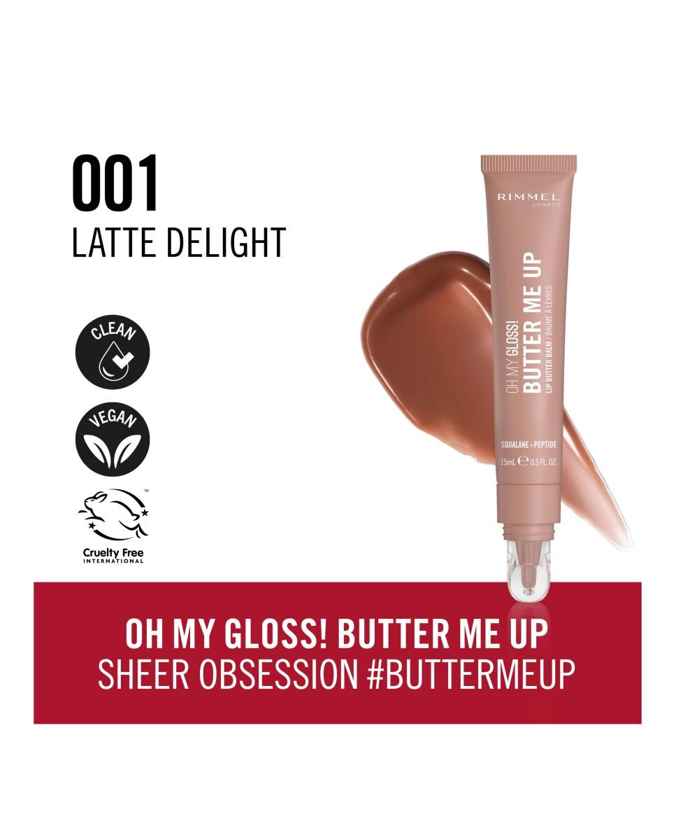 Bálsamo Labial Oh My Gloss Butter Me Up Rimmel London - Latte Delight 001 Latte Delight 001-5