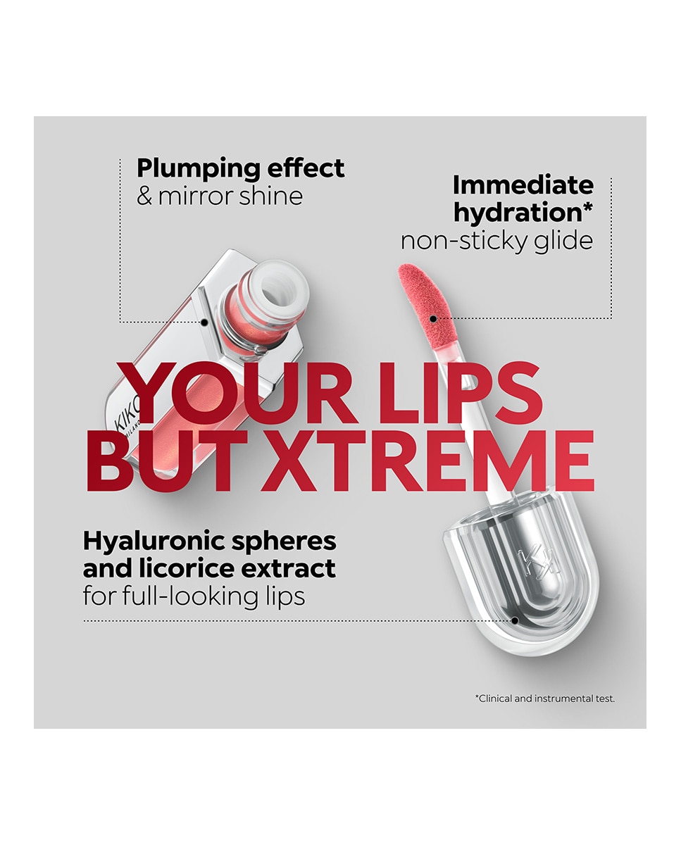 Brillo De Labios Hidratante Efecto Volumen 3D Extremo Hydra Xtreme Lipgloss Kiko Milano - 01 Pink Glacier 01 Pink Glacier-6