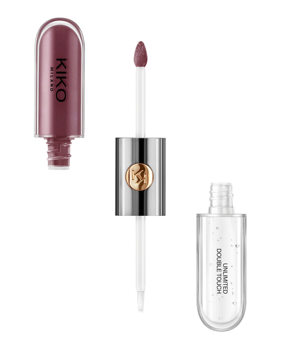 Barra De Labios Líquida Hasta 16 Horas De Duración Unlimited Double Touch Kiko Milano - 102 Satin Rosy Beige 123 Satin Grape-3