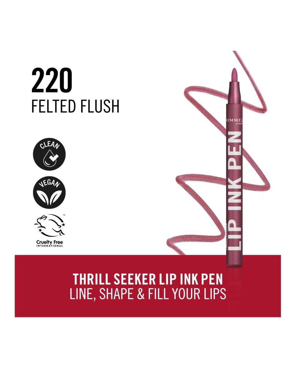 Barra De Labios Lip Ink 1,7 Ml Rimmel London - 220 FELTED FLUSH 220 FELTED FLUSH-4
