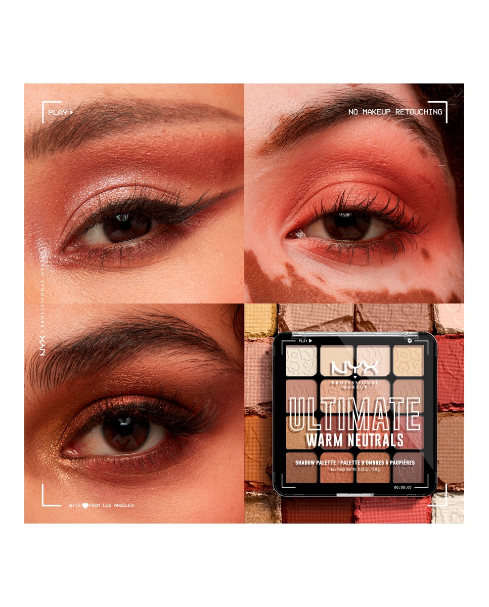 Paletas De Sombras Ultimate Shadow Palette Warm Neutrals Nyx Professional Makeup - Nude Nude-7