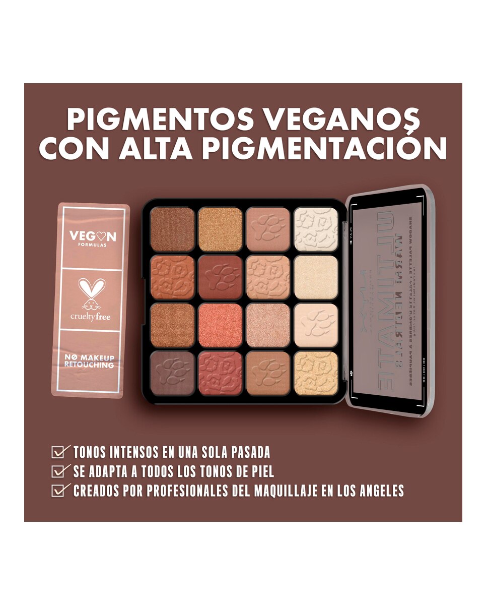 Paletas De Sombras Ultimate Shadow Palette Warm Neutrals Nyx Professional Makeup - Nude Nude-8
