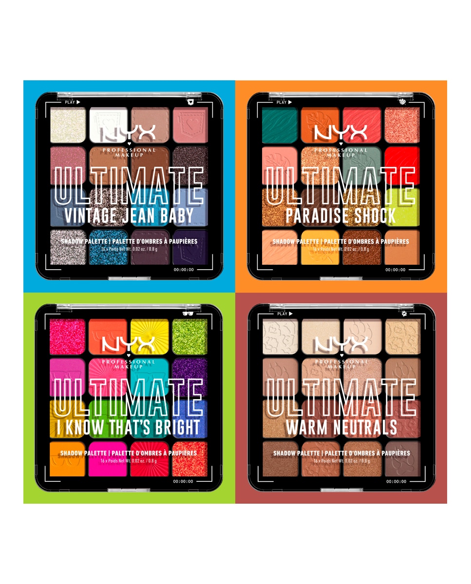 Paletas De Sombras Ultimate Shadow Palette Warm Neutrals Nyx Professional Makeup - Nude Nude-9