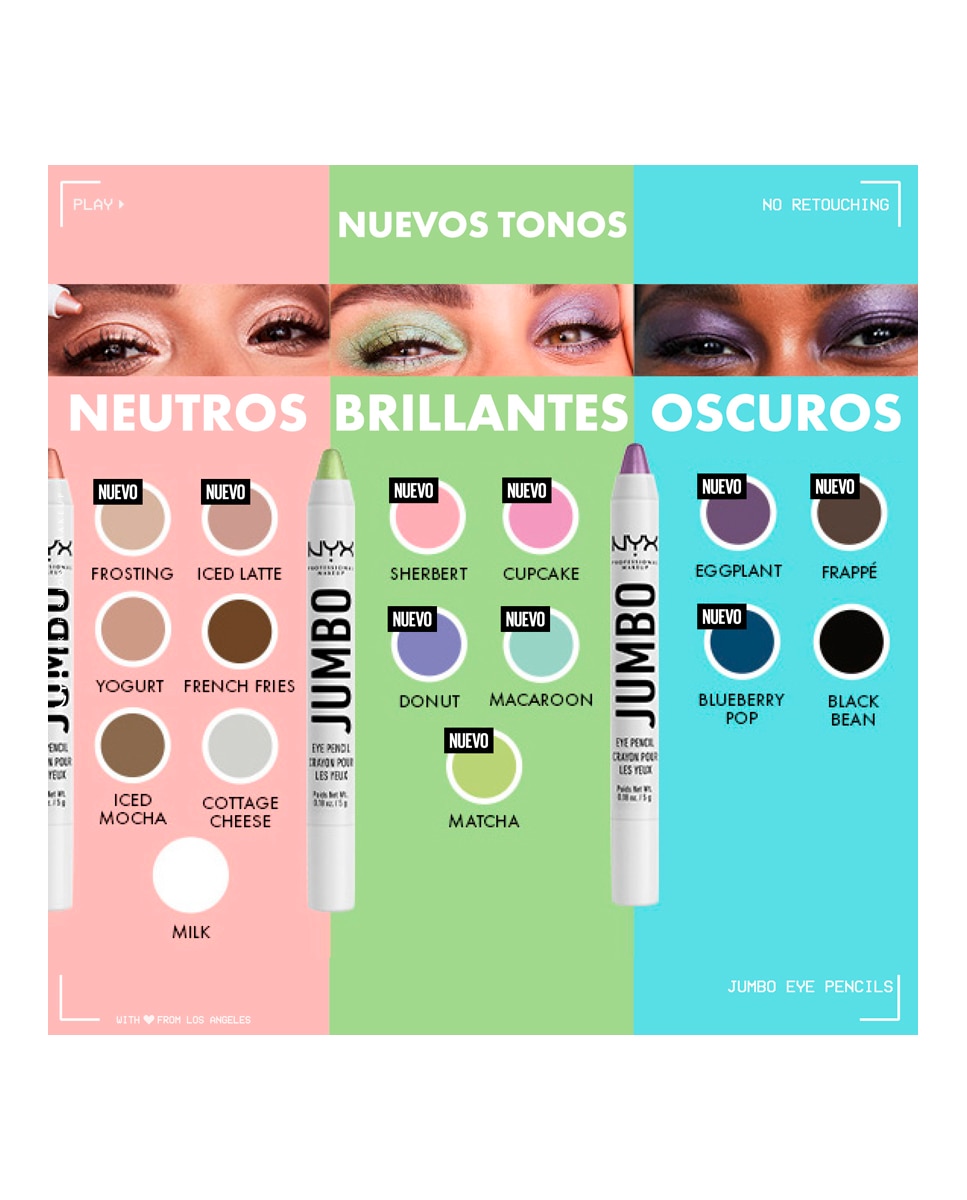 Imagen 7 de Lápiz de ojos Jumbo Eye Pencil NYX Professional Makeup - Frosting 5 g Frosting