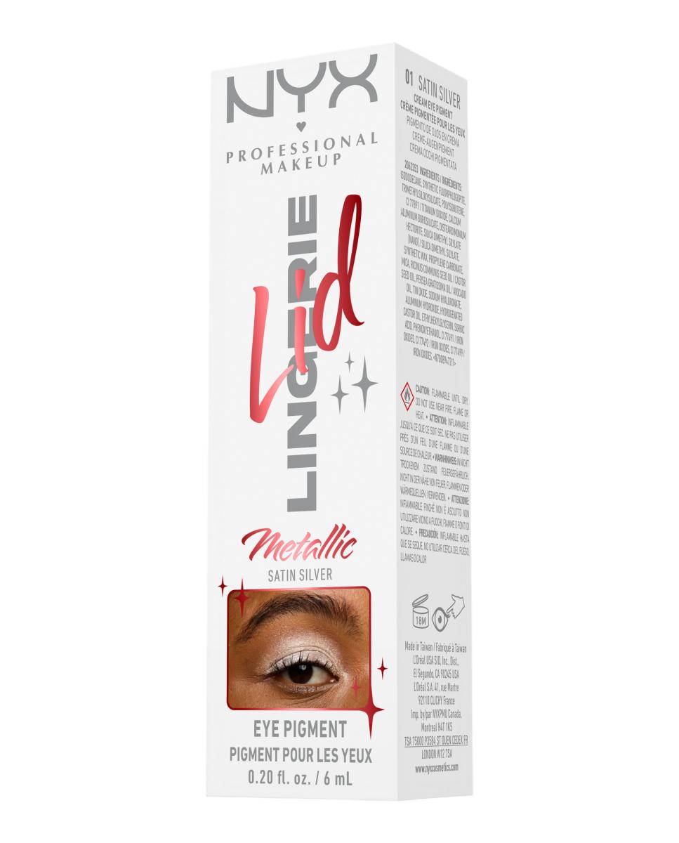 Sombra de ojos Lid Lingerie NYX Professional Makeup - Satin Silver 01 Satin Silver 01-6