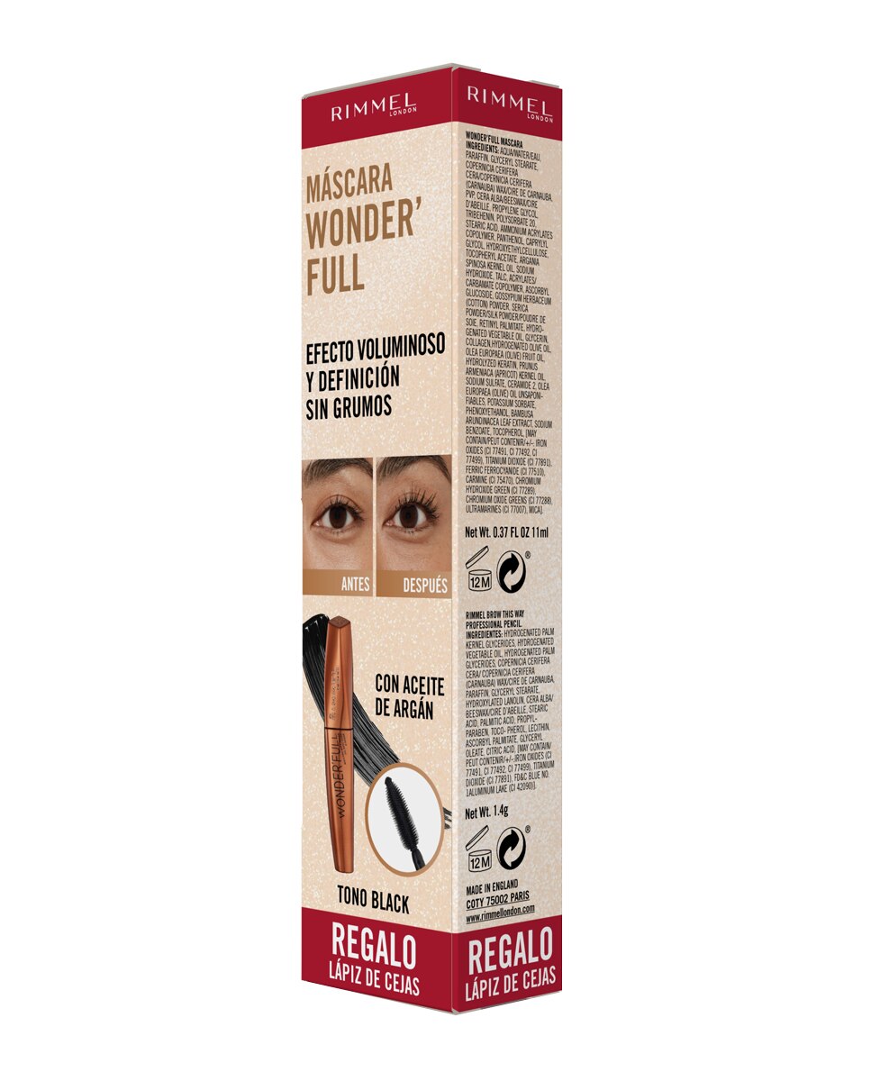 Rimmel - Pack máscara Wonder Argan Rimmel London.