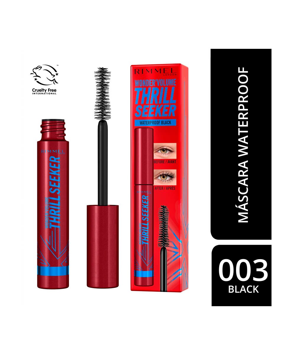 Máscara de Pestañas Rim Thrill Seeker Waterproof Rimmel - 3 3-4