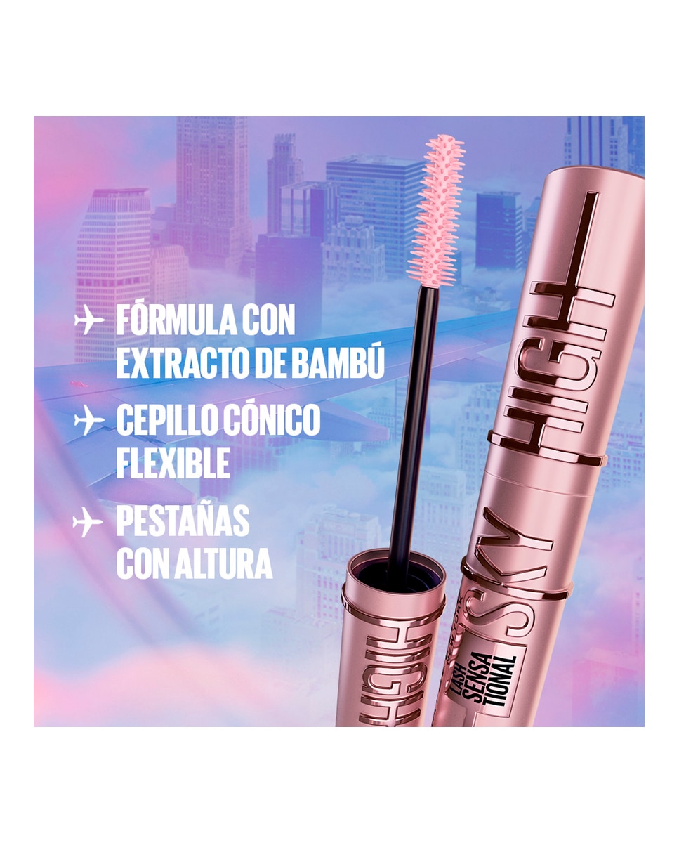 Máscara de pestañas Lash Sensational Sky High Maybelline - Blue Mist Blue Mist-6