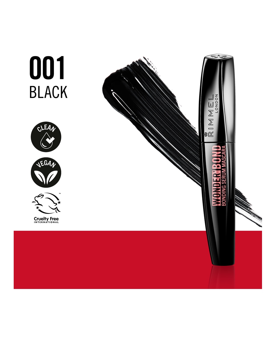 Máscara De Pestañas Wonder Bond Bond Rimmel London - 001 Black 11 g 001 Black-4