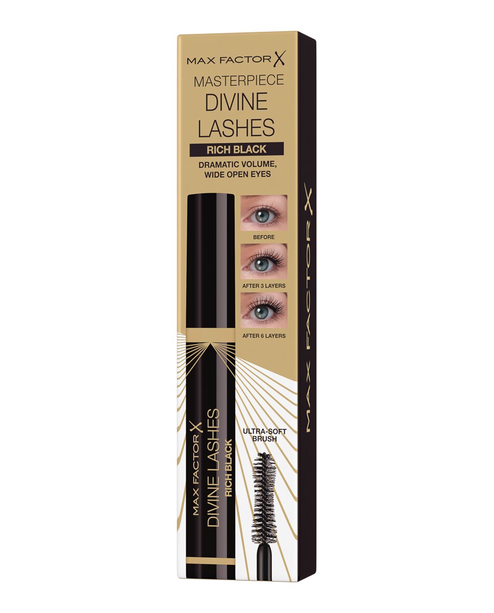 Máscara de pestañas Masterpiece Divine Lashes Max Factor - 002 Black Brown 8 ml 001 Rich Black-2