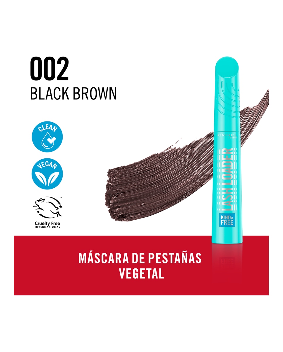 Máscara De Pestñas Kind & Free Lash Loader 9.5 ml Rimmel London - 002 Brown Black 9,5 ml 002 Brown Black-5