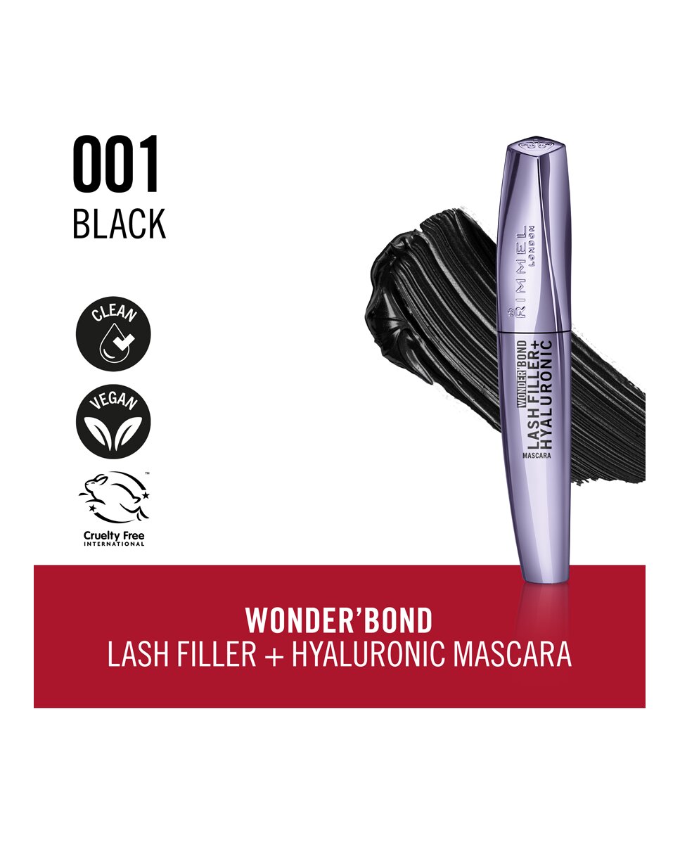 Máscara de Pestañas Wonder Bond Lash Filler Rimmel London - 001 Black 001 Black-3