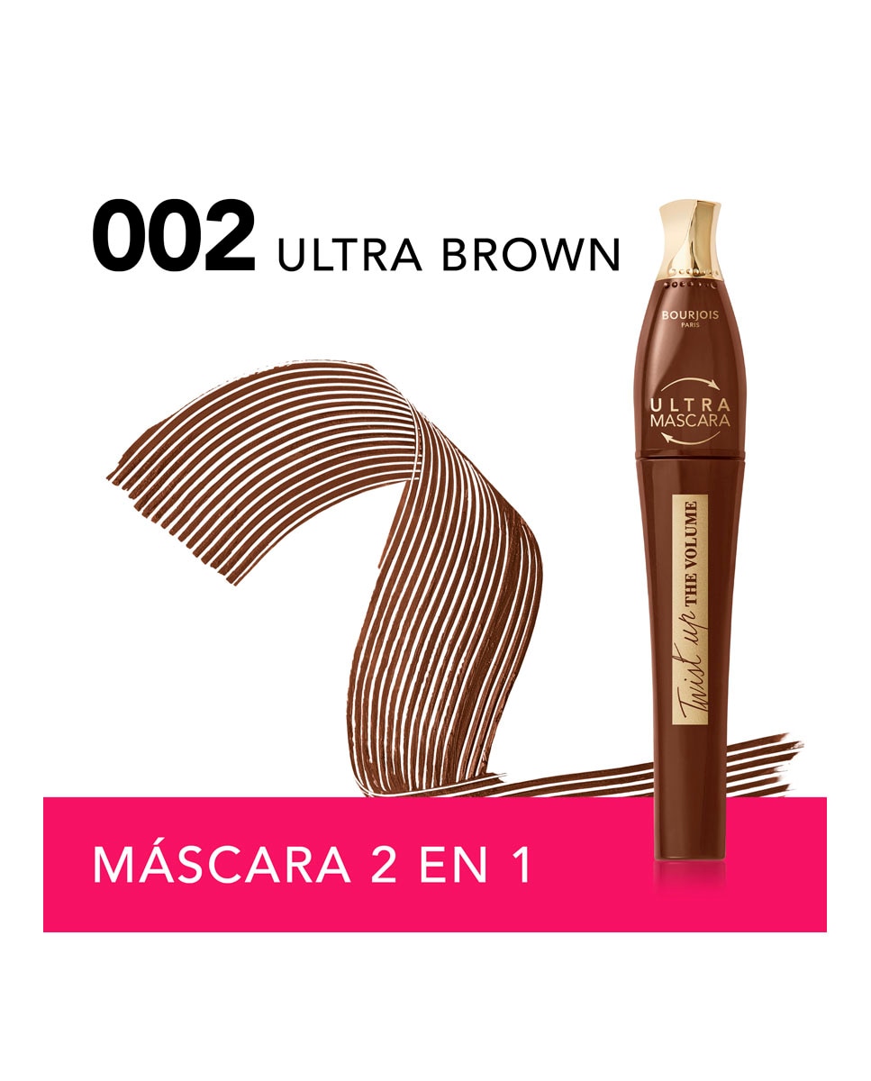 Imagen 3 de Máscara De Pestañas Twist Up Volume 8 Ml Bourjois - Brown 002 8 ml Brown 002