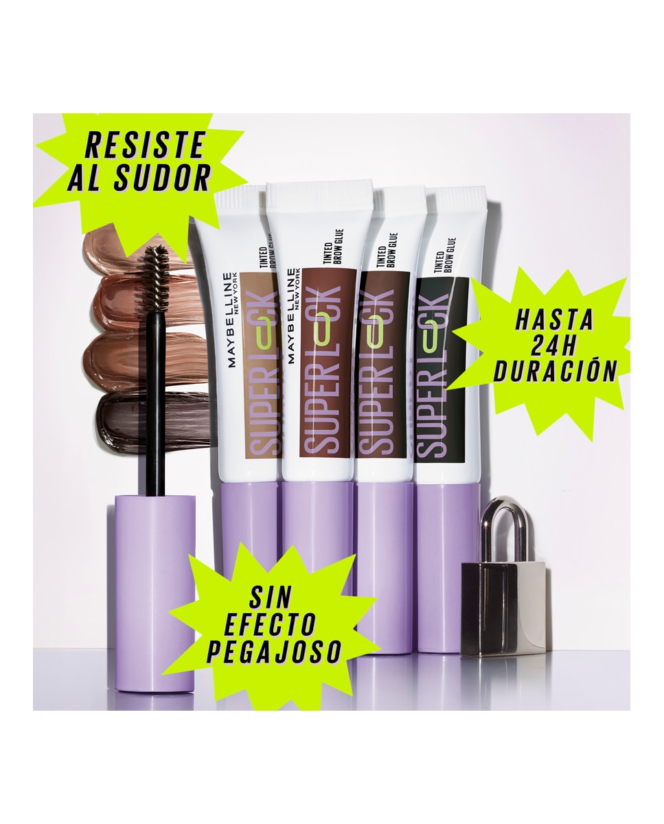 Gel Fijador de Cejas Superlock Brow Glue Maybelline New York - Medium Brown Medium Brown-5