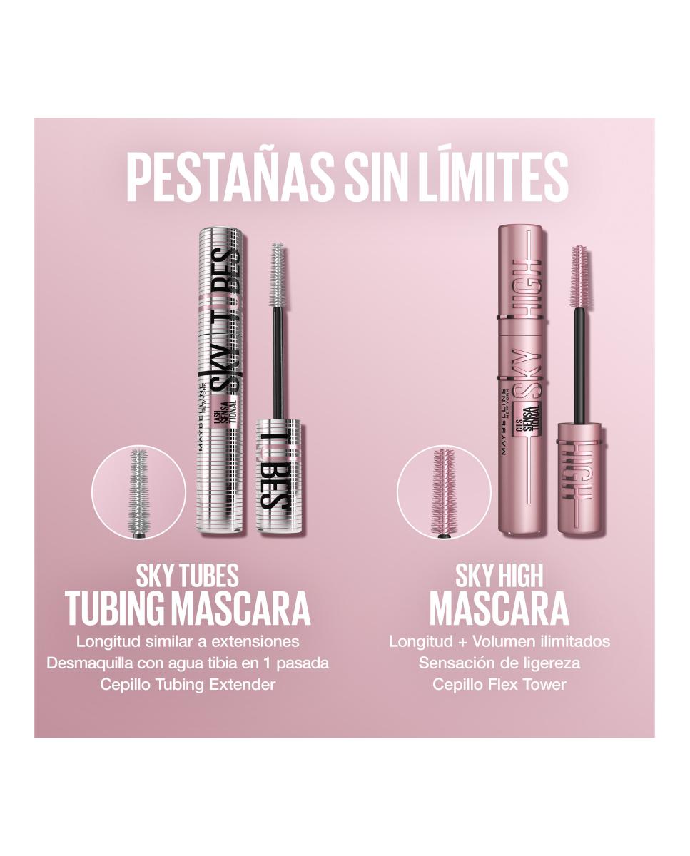 Máscaras de Pestañas Lash Sensational Sky Tubes Very Black Maybelline New York Makeup 20