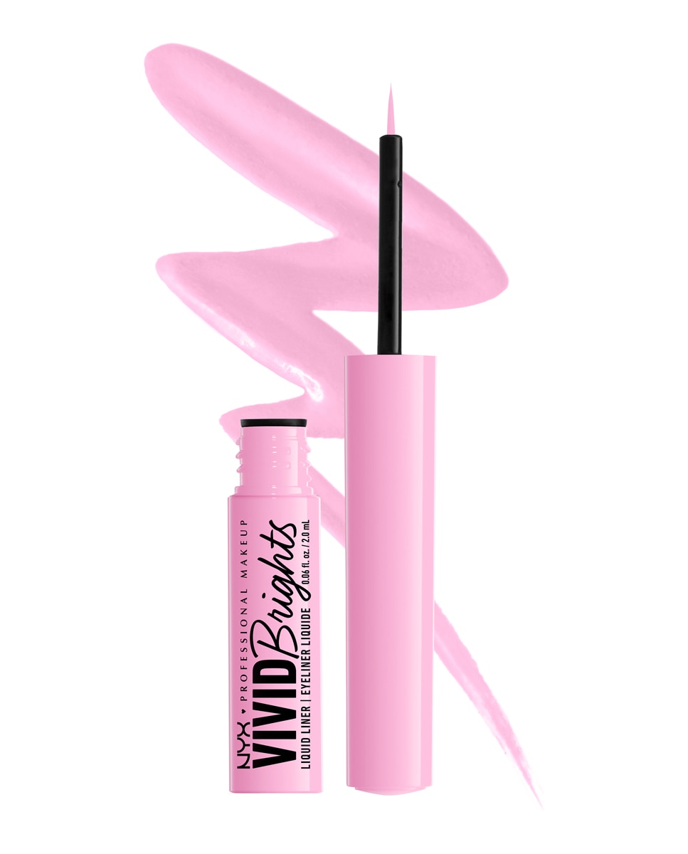 Imagen 3 de Eyeliner Vivid Brights NYX Professional Makeup - Sneaky Pink 2 ml Sneaky Pink