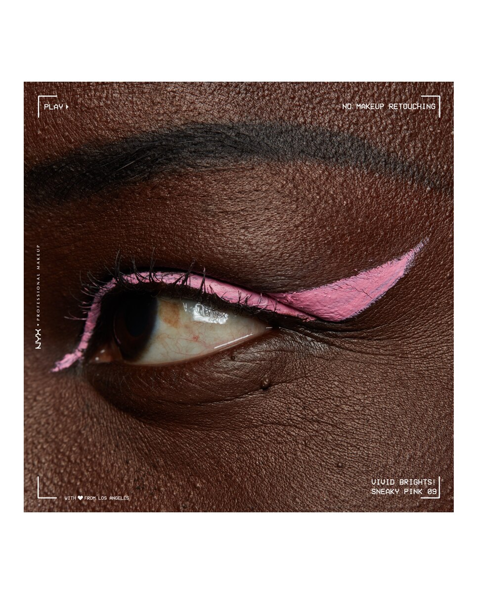 Imagen 5 de Eyeliner Vivid Brights NYX Professional Makeup - Sneaky Pink 2 ml Sneaky Pink